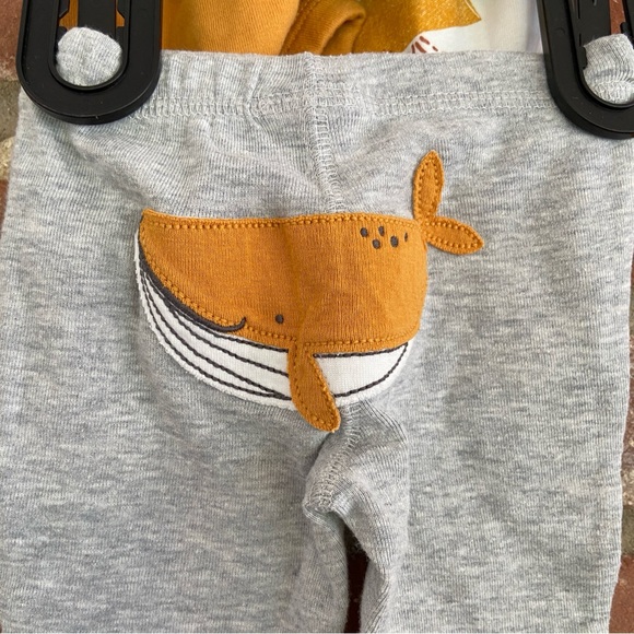 Carters Whale Outfit 3m Yellow Infant Baby - Picture 2 of 10